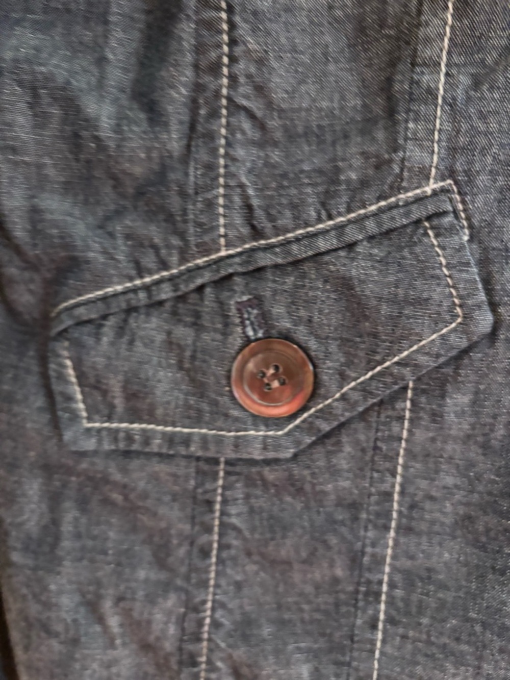 J. Jill Chambray Button-Up Jacket in Indigo - Picture 5 of 8